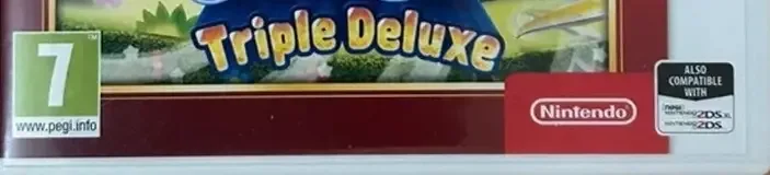 Kirby: Triple Deluxe, the PEGI square on its front