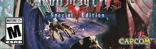 Devil May Cry 5, the ESRB box on its front