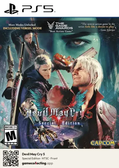 Devil May Cry 5 PlayStation 5, NTSC box front