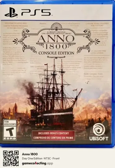 Anno 1800 PlayStation 5, NTSC box front