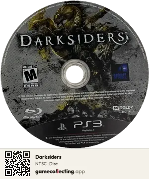 Darksiders PlayStation 3, NTSC disc