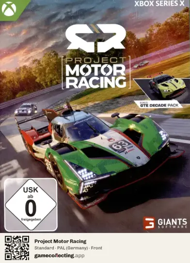 Project Motor Racing Xbox Series X, Germany box front
