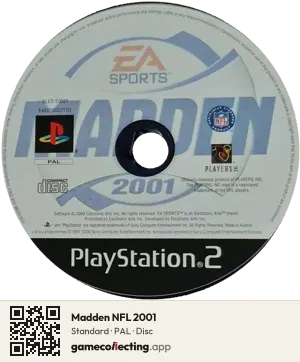 Madden NFL 2001 PlayStation 2, PAL disc