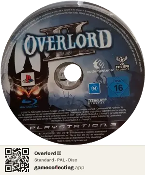 Overlord II PlayStation 3, PAL disc