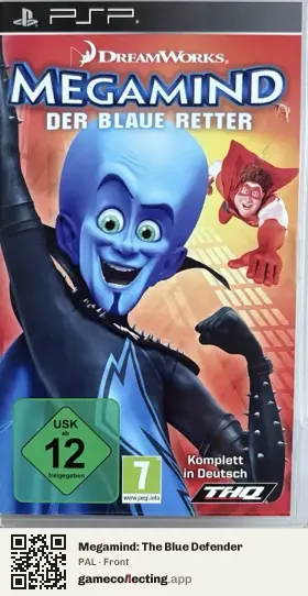 Megamind: The Blue Defender PlayStation Portable, PAL box front