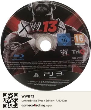 WWE '13 PlayStation 3, PAL disc