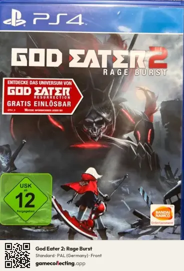 God Eater 2: Rage Burst PlayStation 4, Germany box front