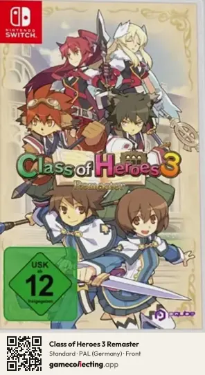 Class of Heroes 3 Remaster Nintendo Switch, Germany box front