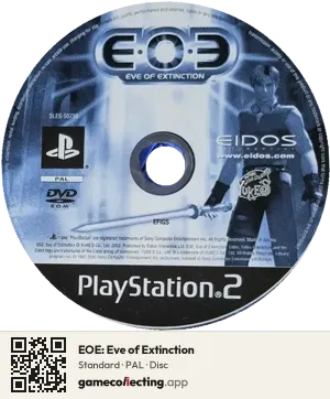 EOE: Eve of Extinction PlayStation 2, PAL disc