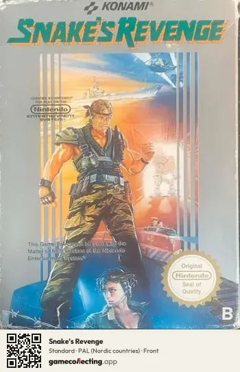 Snake's Revenge Nintendo Entertainment System, Nordic countries box front
