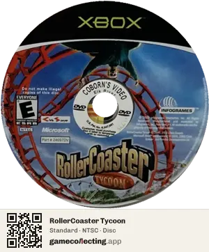 RollerCoaster Tycoon Xbox, NTSC disc