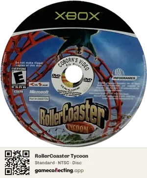 RollerCoaster Tycoon Xbox, NTSC disc
