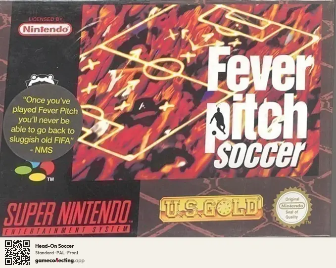 Head-On Soccer Super Nintendo Entertainment System, PAL box front