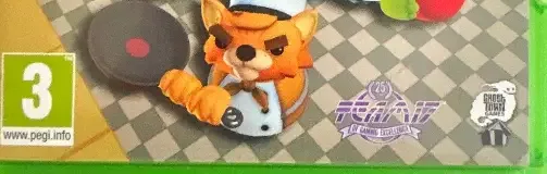 Overcooked!, the PEGI square on its front