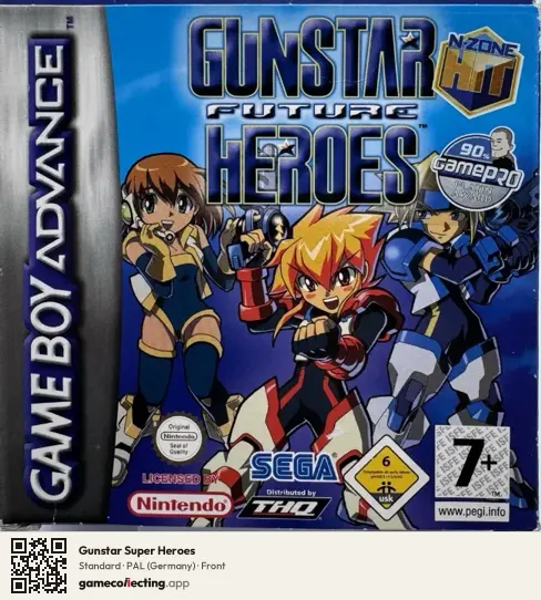 Gunstar Super Heroes Game Boy Advance, Germany box front