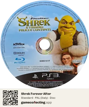 Shrek Forever After PlayStation 3, PAL disc