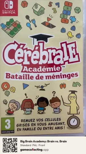 Big Brain Academy: Brain vs. Brain Nintendo Switch, PAL box front