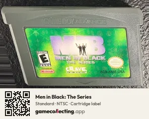 Men in Black: The Series Game Boy Advance, NTSC cartridge label