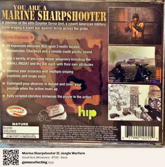Marine Sharpshooter II: Jungle Warfare Computer, NTSC box back