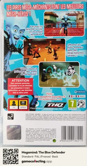 Megamind: The Blue Defender PlayStation Portable, France box back