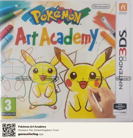 Pokémon Art Academy Nintendo 3DS, United Kingdom box front