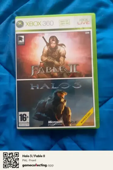 Halo 3 / Fable II Xbox 360, PAL box front