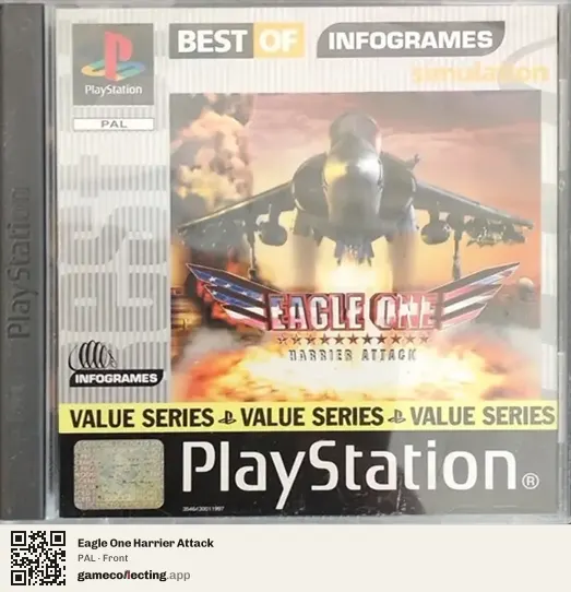 Eagle One Harrier Attack PlayStation, PAL box front