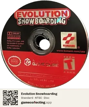 Evolution Snowboarding Nintendo GameCube, NTSC disc
