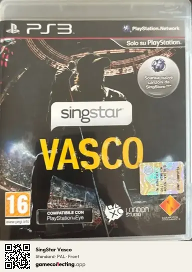 SingStar Vasco PlayStation 3, PAL box front