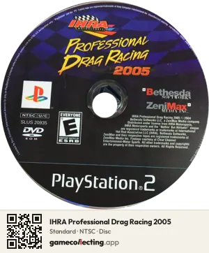 IHRA Professional Drag Racing 2005 PlayStation 2, NTSC disc