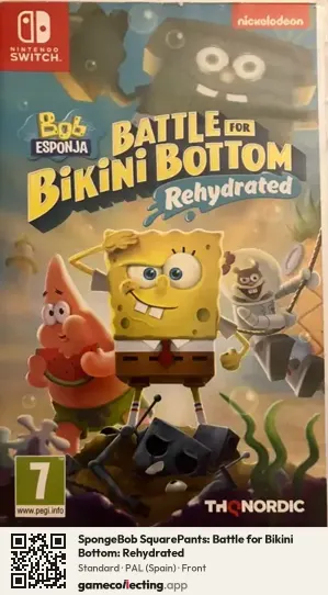 SpongeBob SquarePants: Battle for Bikini Bottom: Rehydrated Nintendo Switch, Spain box front
