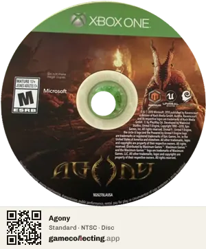 Agony Xbox One, NTSC disc