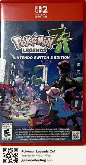 Pokémon Legends: Z-A Nintendo Switch 2, NTSC box front