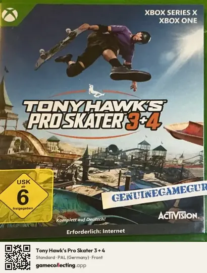 Tony Hawk's Pro Skater 3 + 4 Xbox Series X, Germany box front