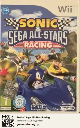 Sonic & Sega All-Stars Racing Nintendo Wii, Italy box front