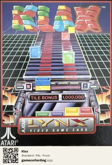 Klax Atari Lynx, PAL box front