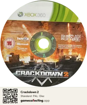 Crackdown 2 Xbox 360, PAL disc