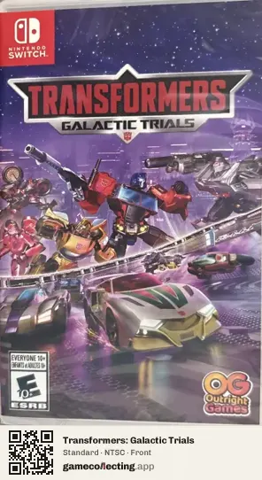 Transformers: Galactic Trials Nintendo Switch, NTSC box front