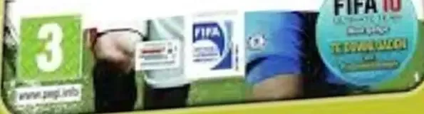 FIFA 10, the PEGI square on its front