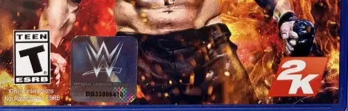 WWE 2K17, the ESRB box on its front