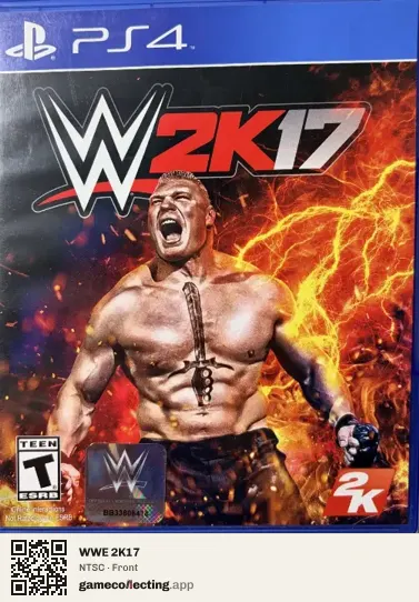 WWE 2K17 PlayStation 4, NTSC box front