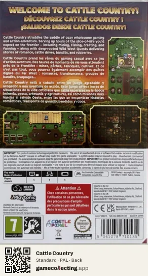 Cattle Country Nintendo Switch, PAL box back