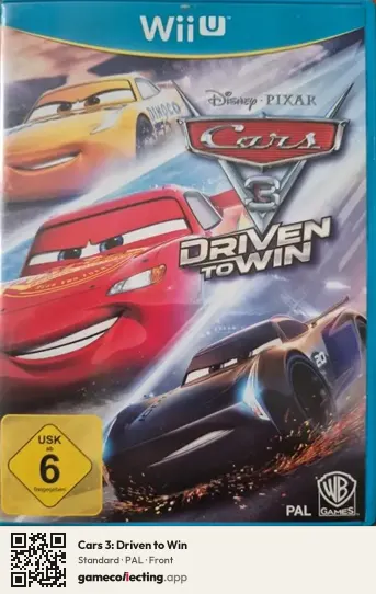 Cars 3: Driven to Win Nintendo Wii U, PAL box front