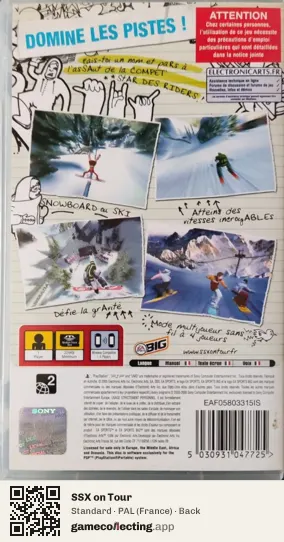 SSX on Tour PlayStation Portable, France box back