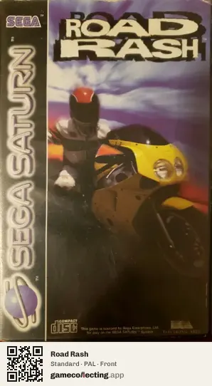 Road Rash Sega Saturn, PAL box front