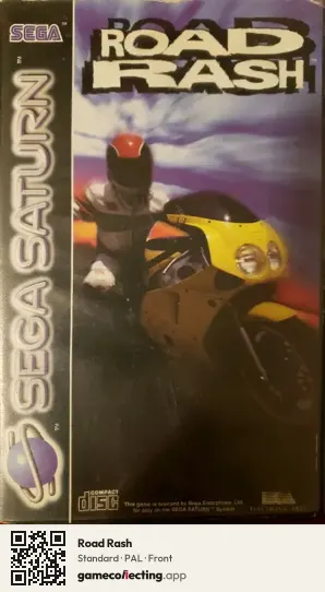 Road Rash Sega Saturn, PAL box front