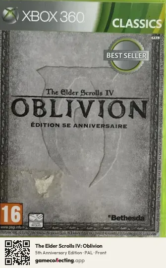 The Elder Scrolls IV: Oblivion Xbox 360, PAL box front