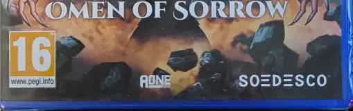 Omen of Sorrow, the PEGI square on its front