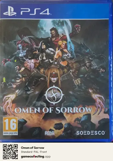 Omen of Sorrow PlayStation 4, PAL box front