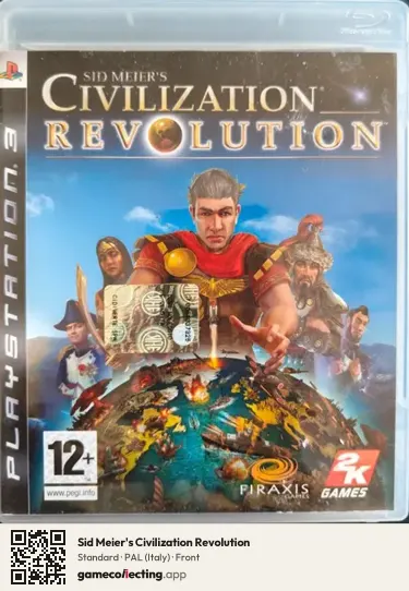 Sid Meier's Civilization Revolution PlayStation 3, Italy box front